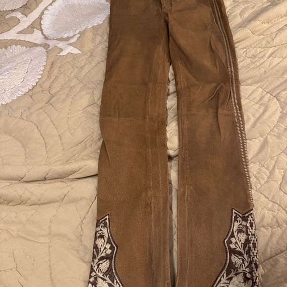 Stunning! Ralph Lauren Leather Pants Blue Label Size 2 - Picture 1 of 6